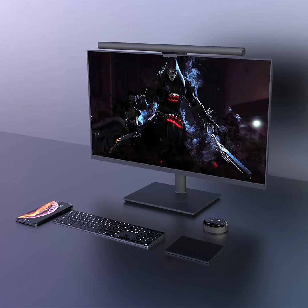 Bežična LED svjetiljka za monitor, Elesense crna - set od 2 komada 10