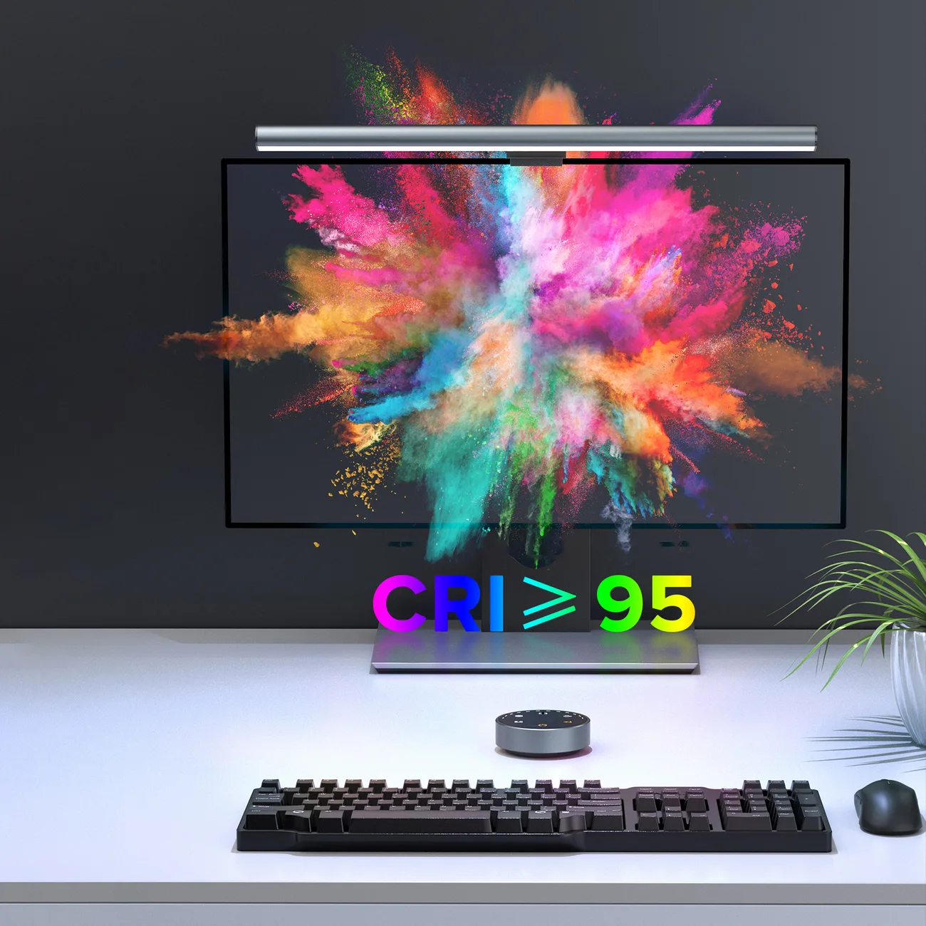 Bežična LED svjetiljka za monitor, Elesense crna - set od 2 komada 6