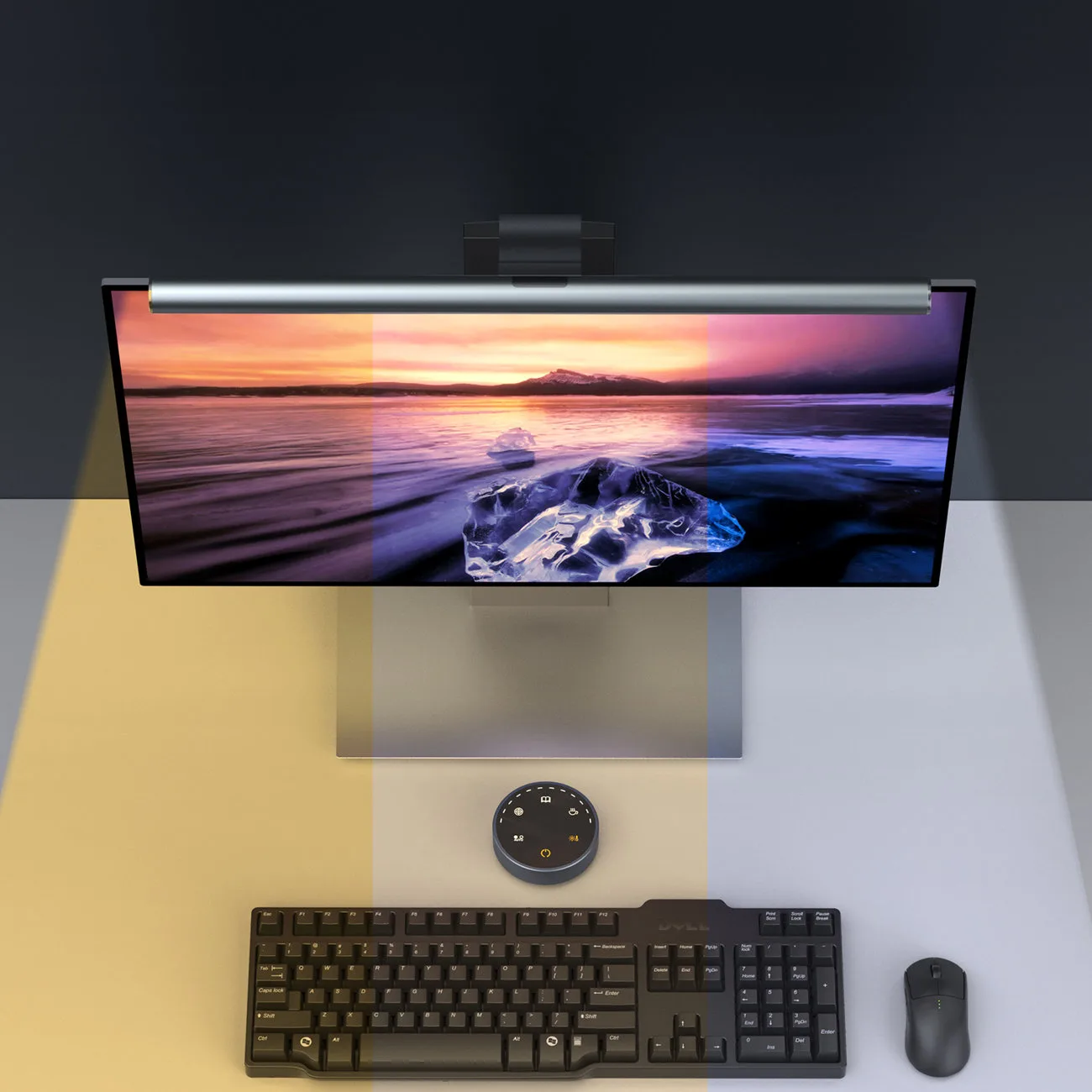 Bežična LED svjetiljka za monitor, Elesense crna - set od 2 komada 7