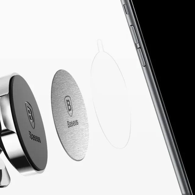 Öntapadó fémlemez burkolatok mágneses telefon tartókhoz, ezüst