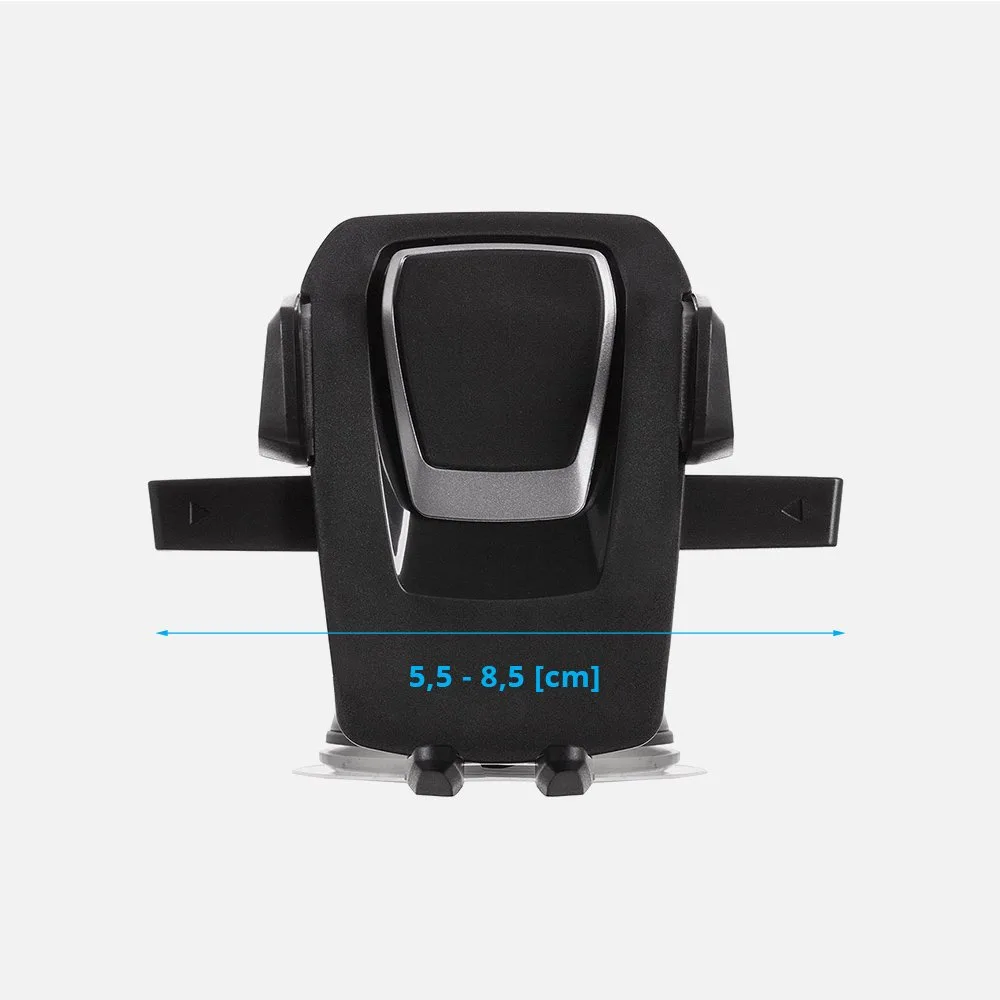 Telescopic adjustable car phone mount for dashboard or windshield, black 4