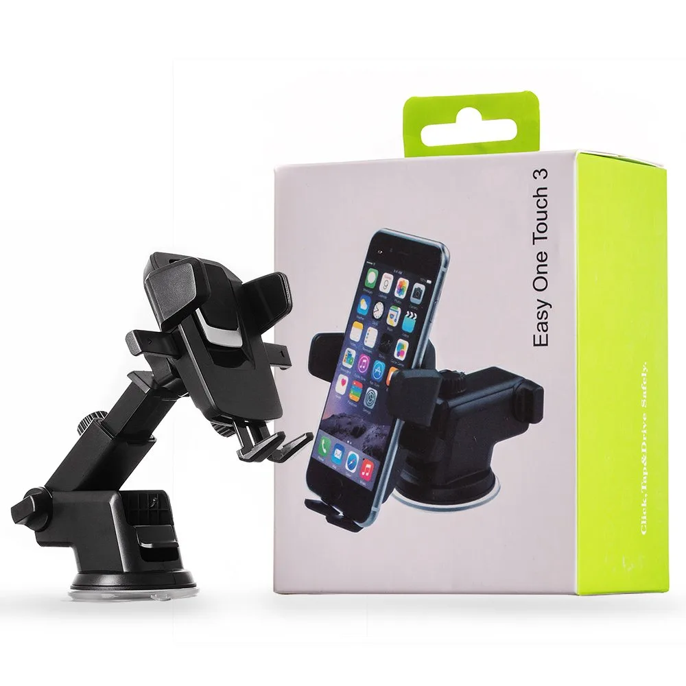 Telescopic adjustable car phone mount for dashboard or windshield, black 7