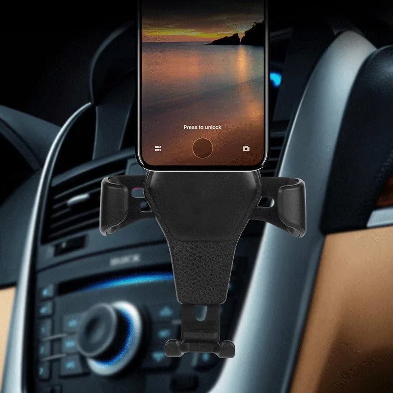Gravitacijski držač za telefon za automobil za ventilaciju, crni Car Holder H01 6