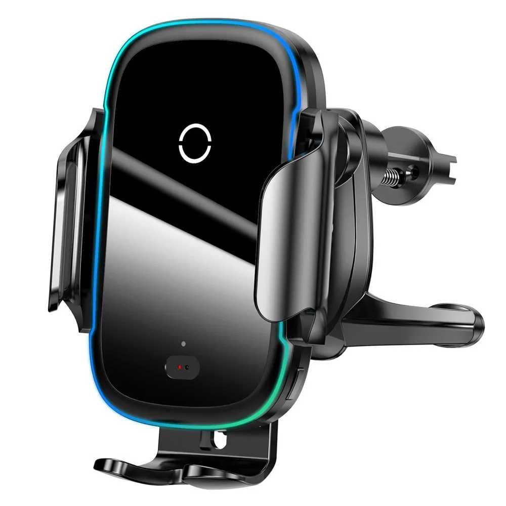 Suport automat pentru mașină cu încărcător wireless Qi de 15 W, negru 4