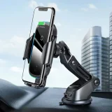 Automatikus elektromos autós tartó 15 W-os vezeték nélküli Qi töltővel, fekete 7