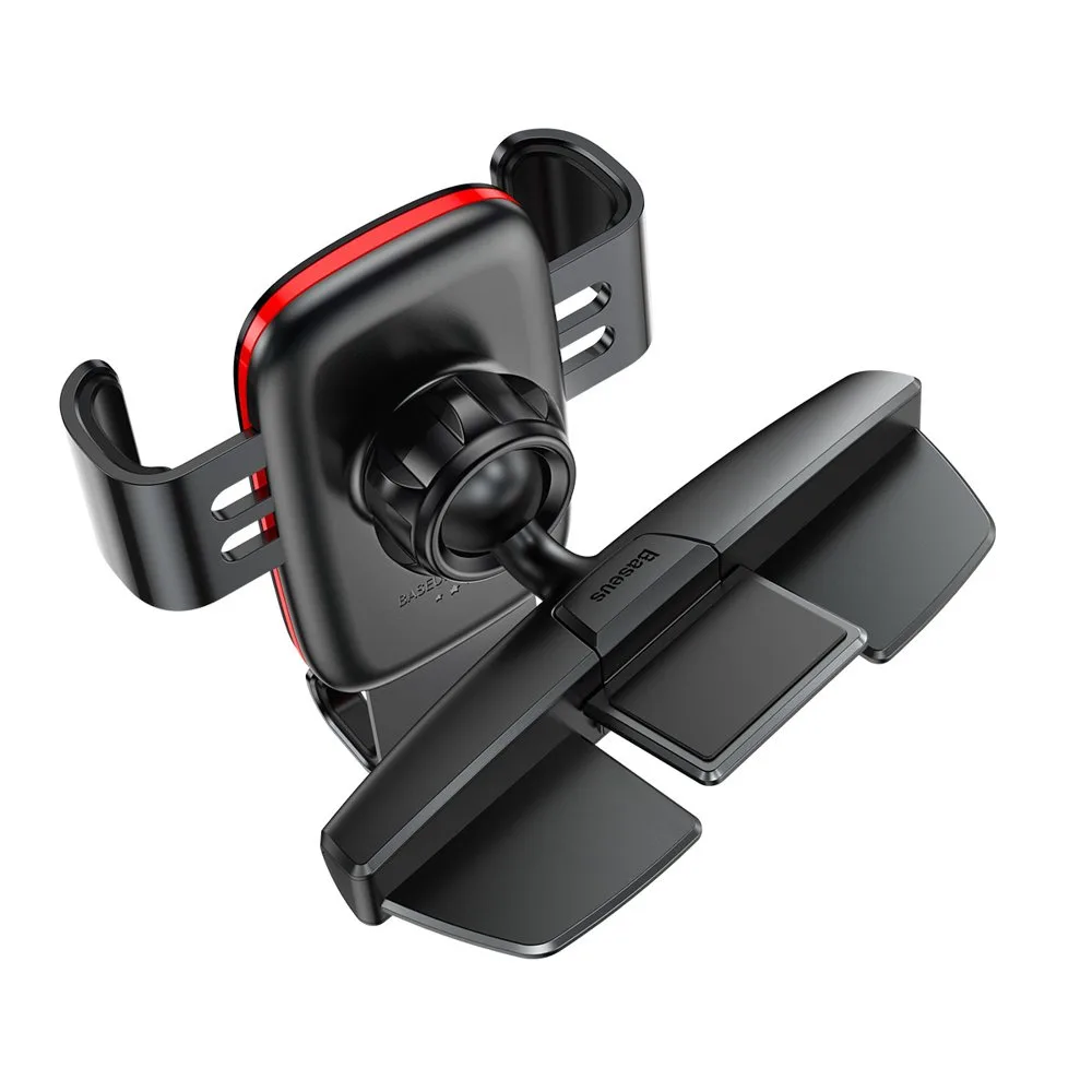 Metal gravity car mount for CD slot, black 3