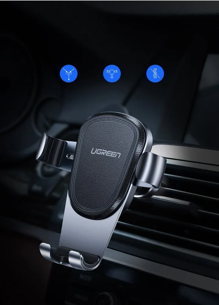 Gravity car mount for air vent, gray 3
