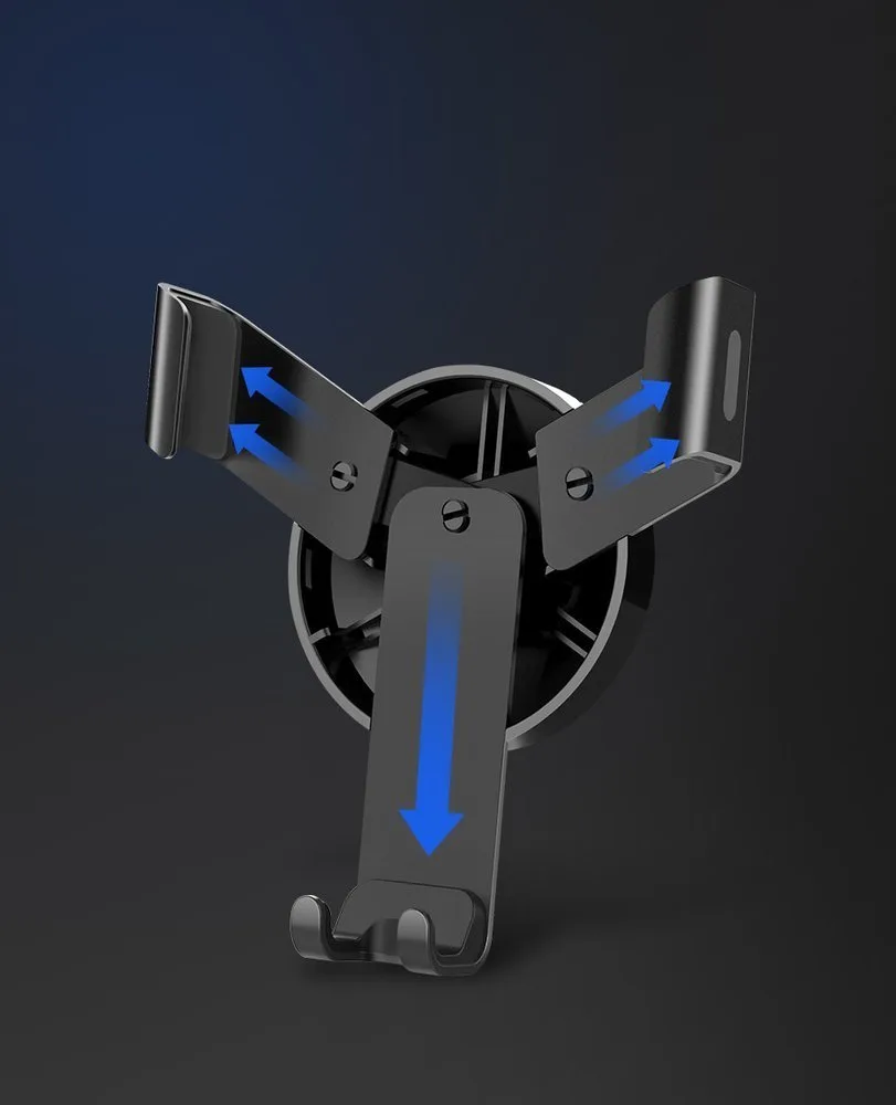 Gravity car mount for air vent, gray 8