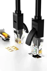 Patch kábel, Ethernet RJ45 Cat 6 UTP hálózati kábel, 1000 Mbps, 2 m 5