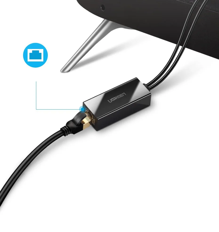 External 100Mbps micro USB LAN network card for Chromecast, 1m, black 6