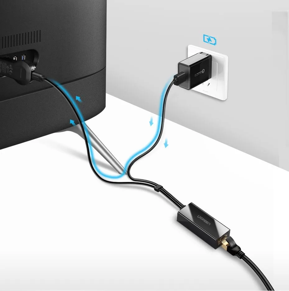 External 100Mbps micro USB LAN network card for Chromecast, 1m, black 7