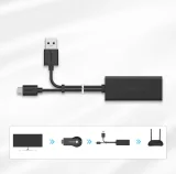Külső 100 Mbps micro USB LAN hálózati kártya Chromecast-hez, 1 m, fekete 8