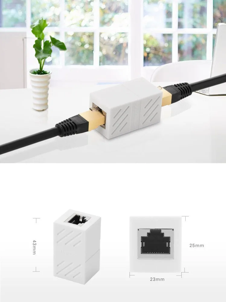 RJ45 sodrott érpáros hálózati kábelcsatlakozó, fehér 4