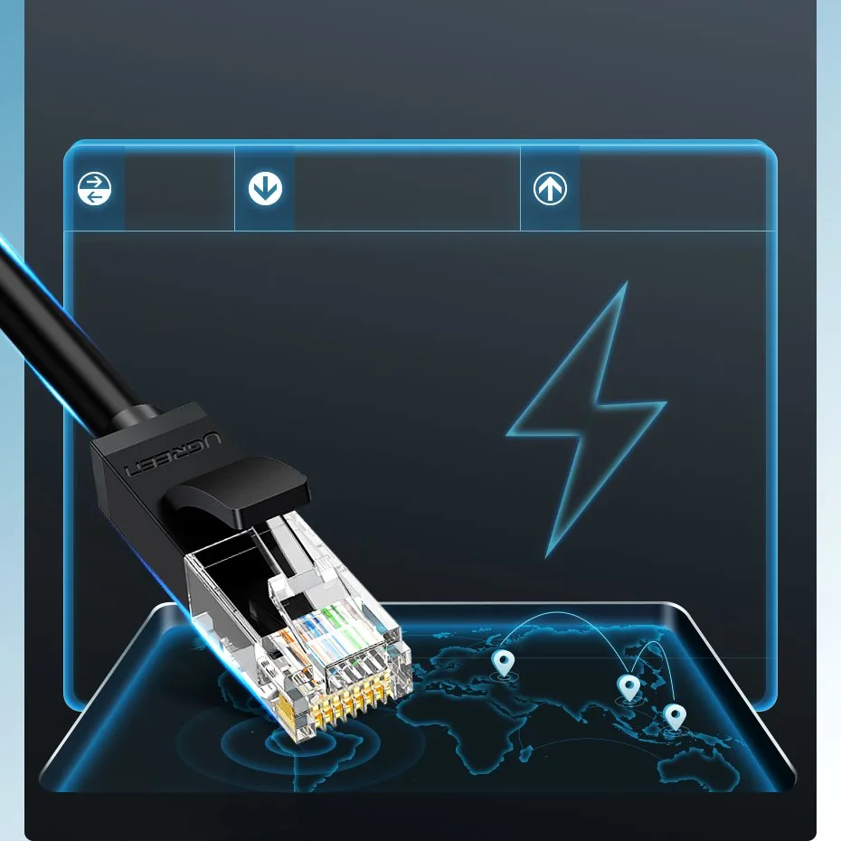 Patchcord kabel przewód sieciowy Ethernet RJ45 Cat 6 UTP 1000Mbps 5m 4