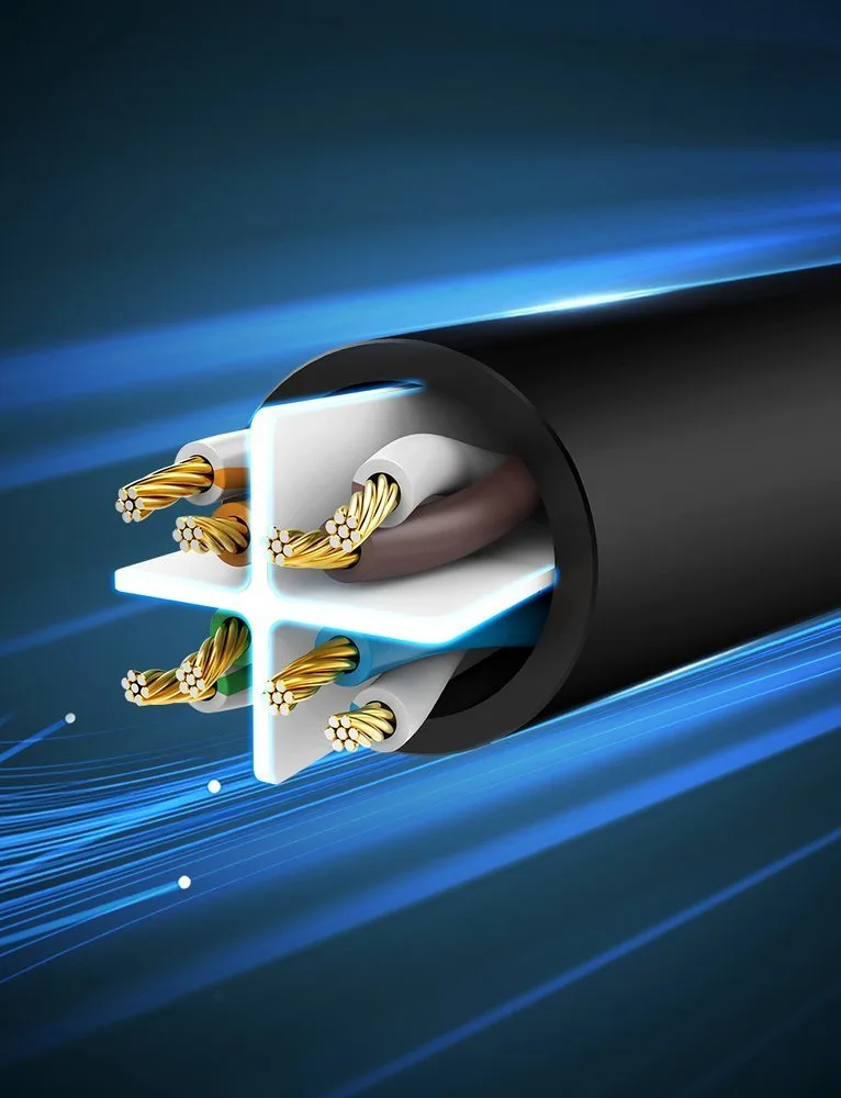 Patchcord kabel przewód sieciowy Ethernet RJ45 Cat 6 UTP 1000Mbps 10m 9