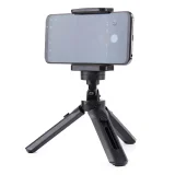 Mini suport pentru trepied pentru selfie-uri, telefoane, camere foto și GoPro, 16-21 cm, negru