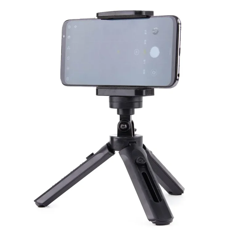 Mini állvány önarcképekhez, telefonokhoz, kamerákhoz és GoPro-hoz, 16–21 cm, fekete