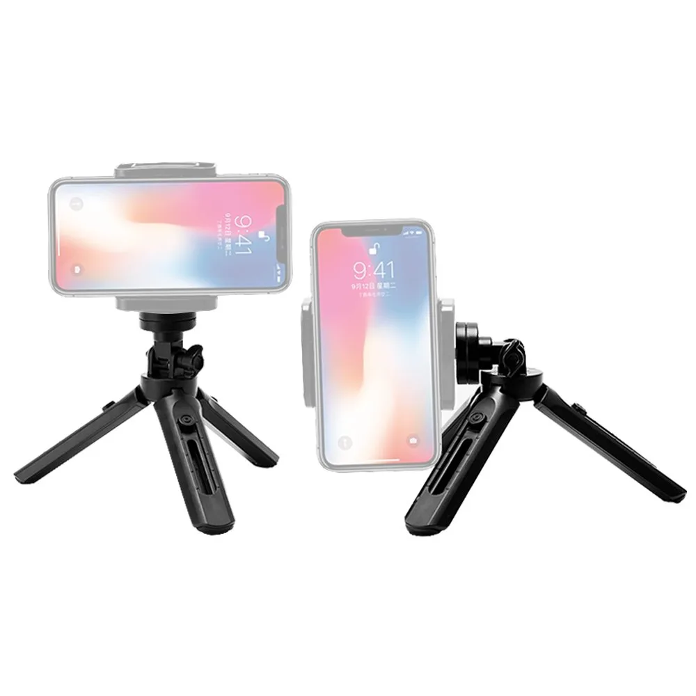 Mini suport pentru trepied pentru selfie-uri, telefoane, camere foto și GoPro, 16-21 cm, negru 3