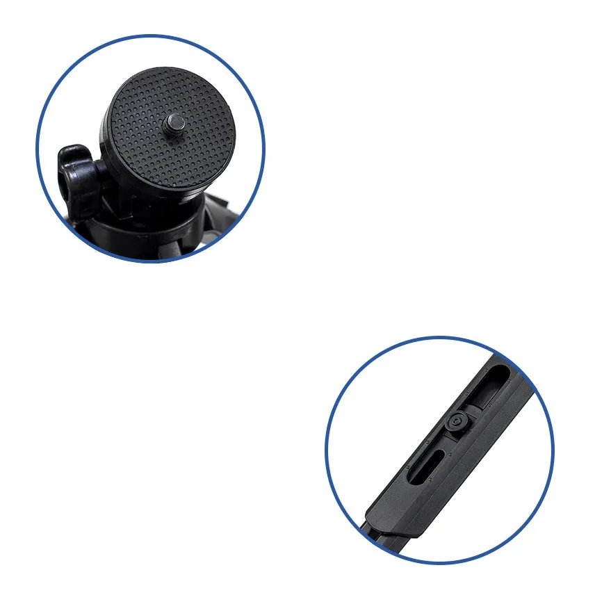 Mini suport pentru trepied pentru selfie-uri, telefoane, camere foto și GoPro, 16-21 cm, negru 6