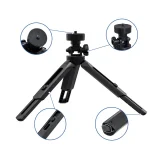 Mini suport pentru trepied pentru selfie-uri, telefoane, camere foto și GoPro, 16-21 cm, negru 9
