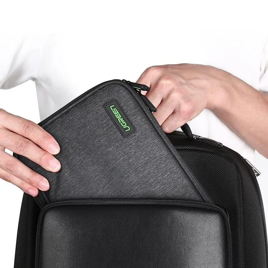 Táska/doboz HDD-hez, SSD-hez, telefonhoz, kábelekhez és kiegészítőkhöz – szürke 6
