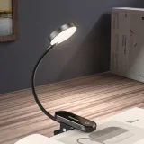 Mini LED-es olvasólámpa kapcsokkal, szürke 9