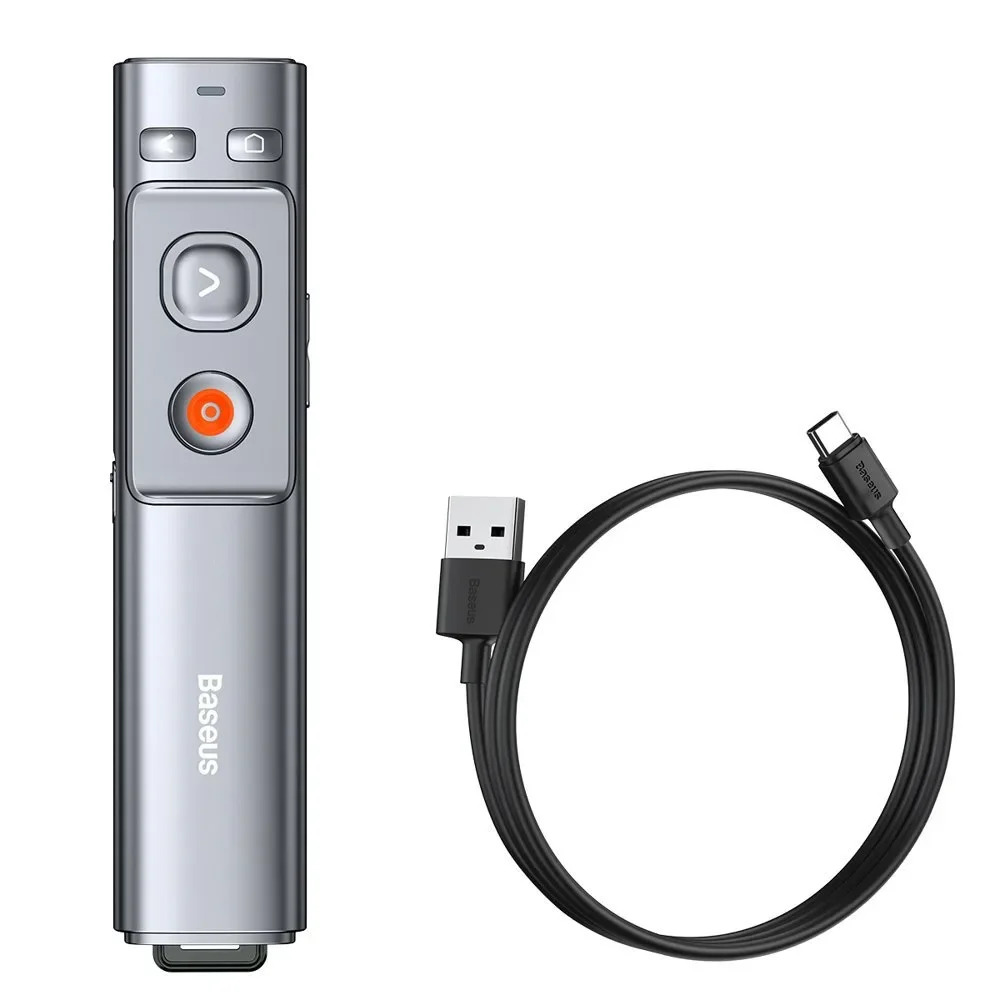 Telecomandă pentru prezentări PC Orange Dot Gray cu baterie încorporată Telecomandă pentru prezentări PC Orange Dot Gray cu baterie încorporată