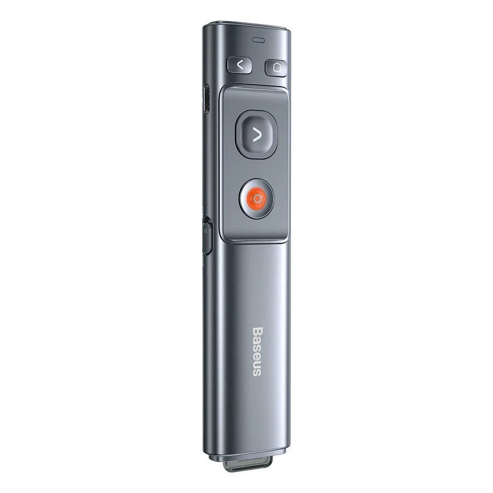 Orange Dot Gray PC Presentation Remote with Built-in Battery 4