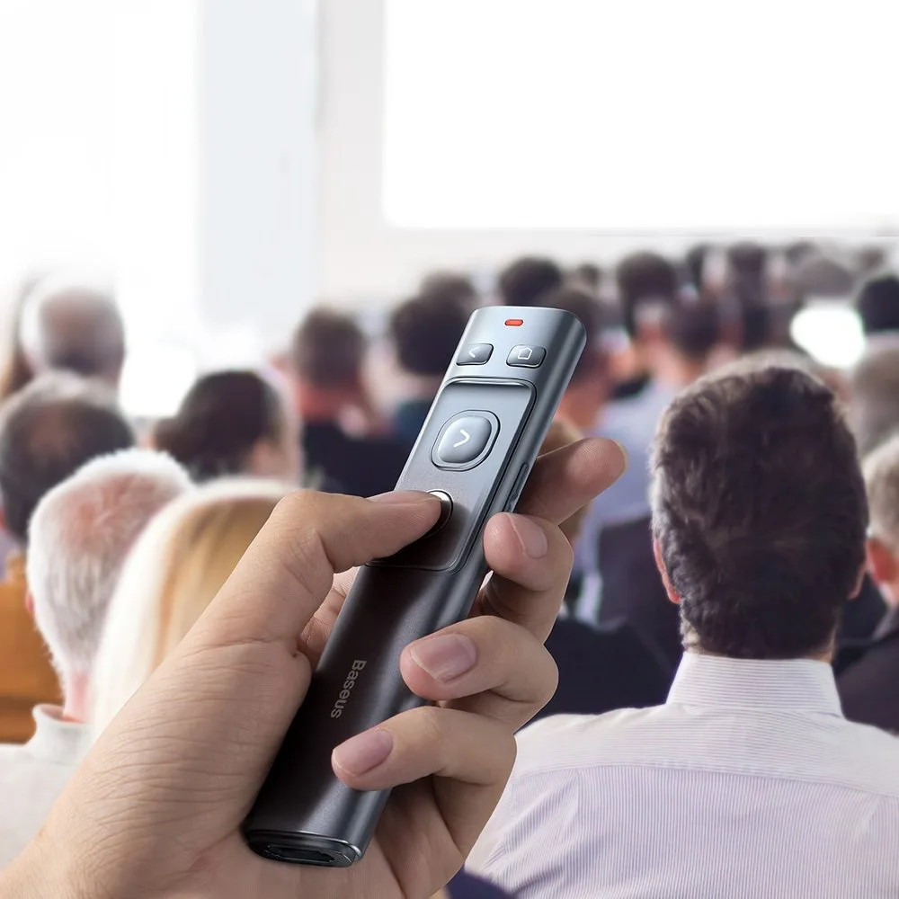 Orange Dot Gray PC Presentation Remote with Built-in Battery 8