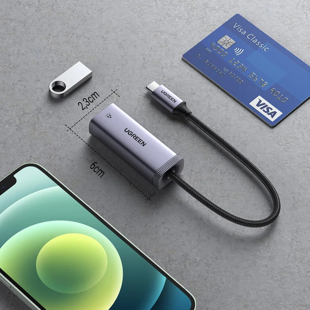 Külső USB Type-C – RJ45 1 Gbps hálózati adapter 5