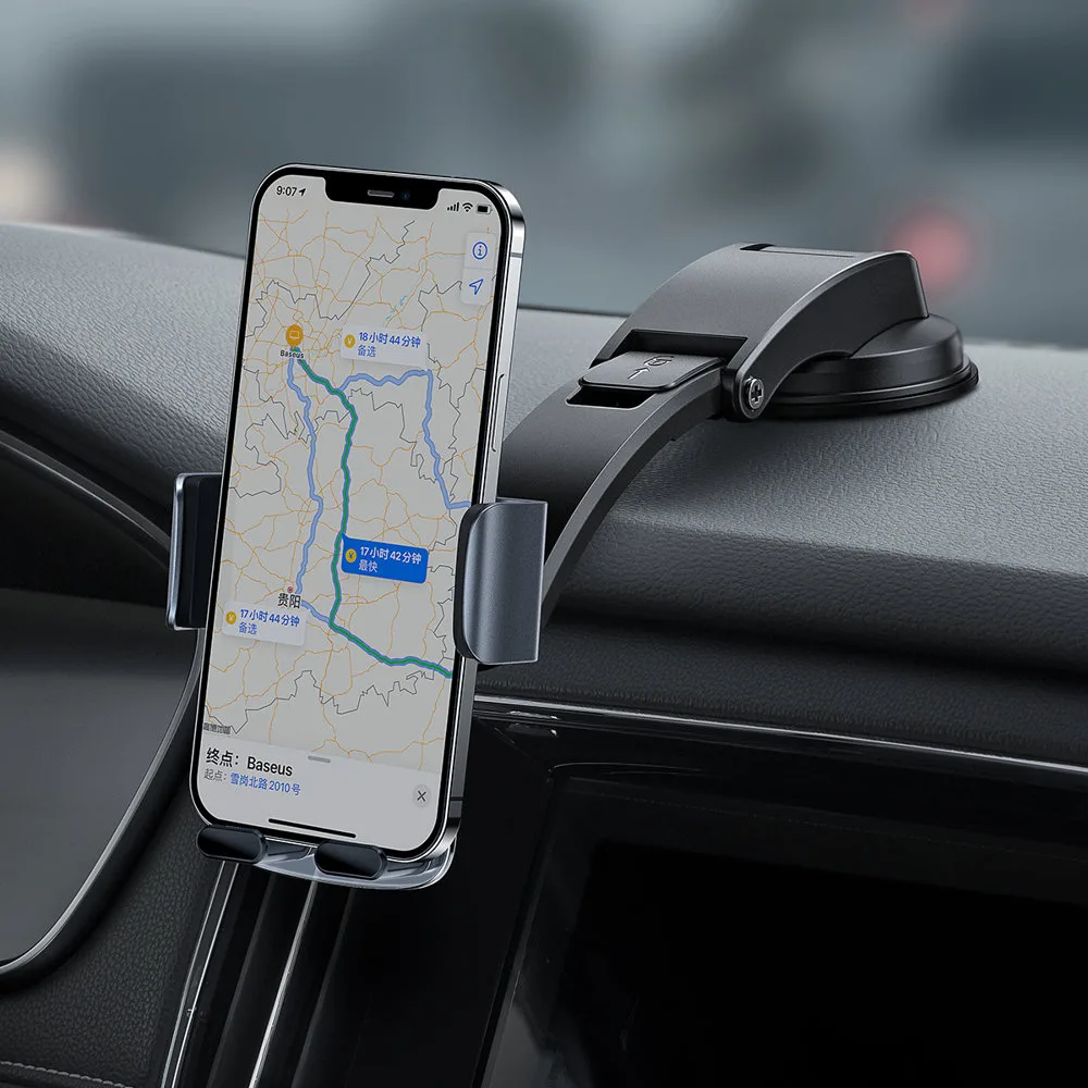 2-in-1 black car phone mount for the dashboard and air vent 9