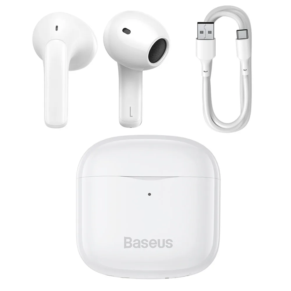 Wireless Bluetooth 5.0 TWS Earbuds, IP64 Waterproof, E3 White 9