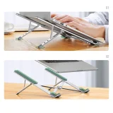 Sklopivi, podesivi stalak za laptop, srebrni 4