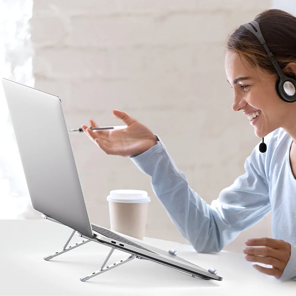 Foldable, adjustable laptop stand, silver 7