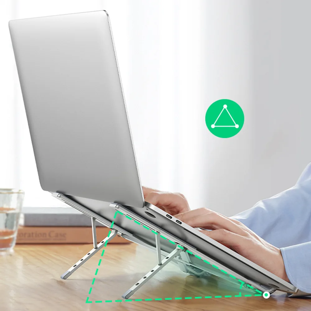 Foldable, adjustable laptop stand, silver 8