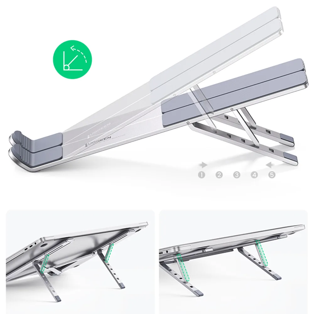 Foldable, adjustable laptop stand, silver 9