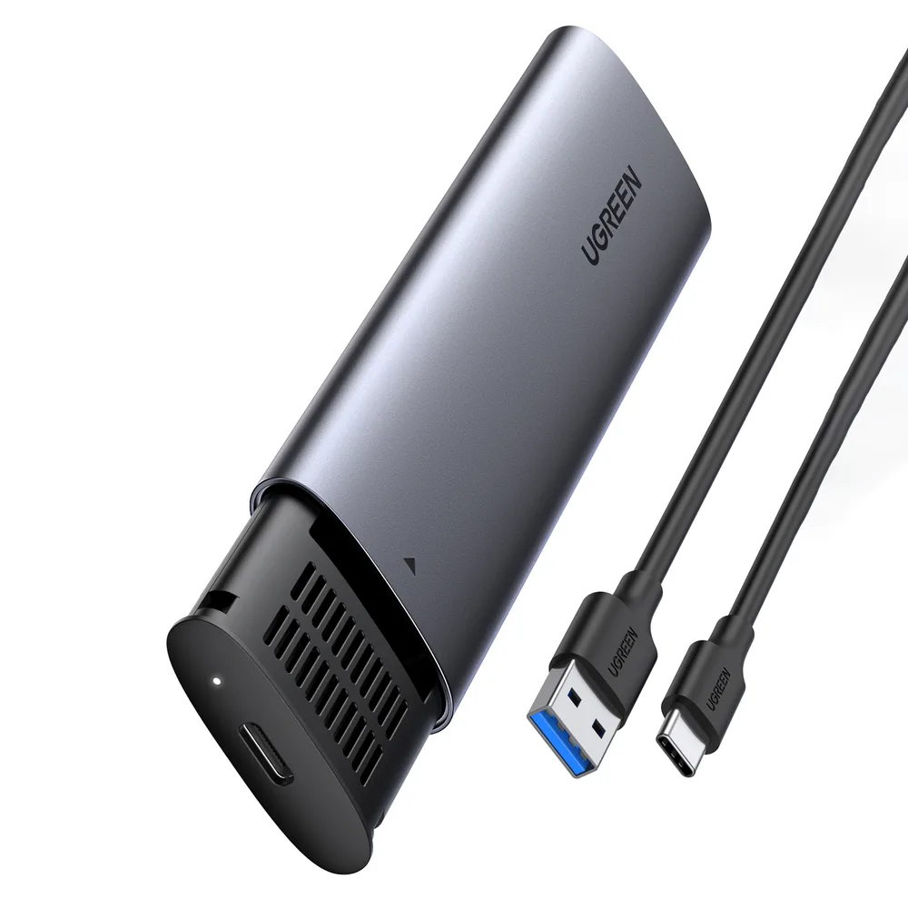 M.2 B-Key SATA 3.0 merevlemez-ház (szürke) + USB Type-C kábel
