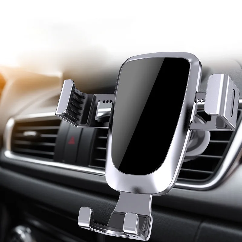 Schwerkraft-Autohalterung für Smartphones für die Lüftungsdüse, silber 3