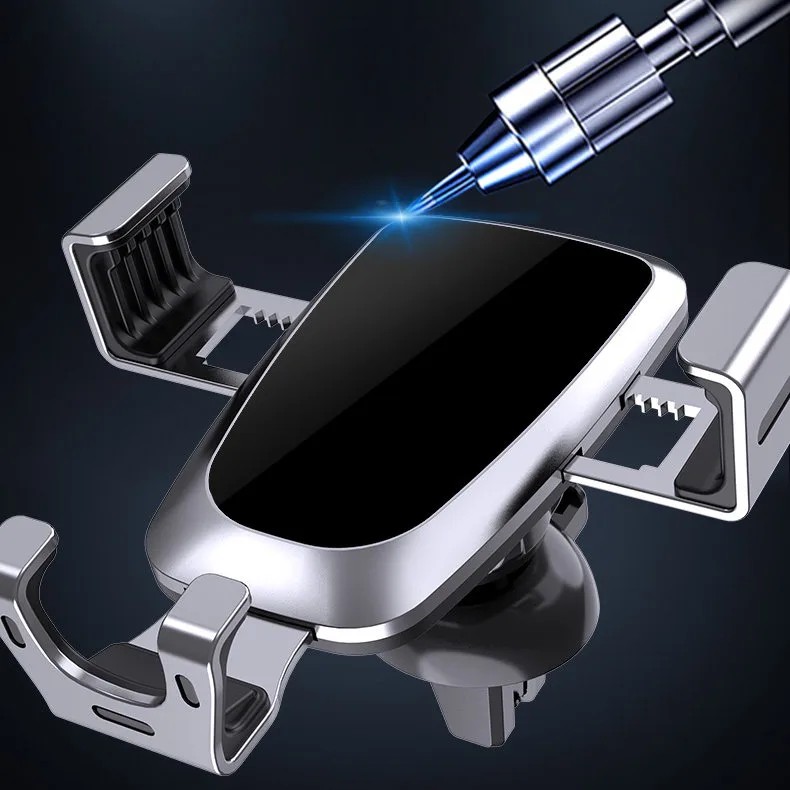 Schwerkraft-Autohalterung für Smartphones für die Lüftungsdüse, silber 8