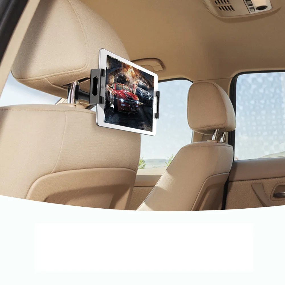 Suport auto pentru smartphone-uri și tablete, se fixează pe tetieră, negru 3