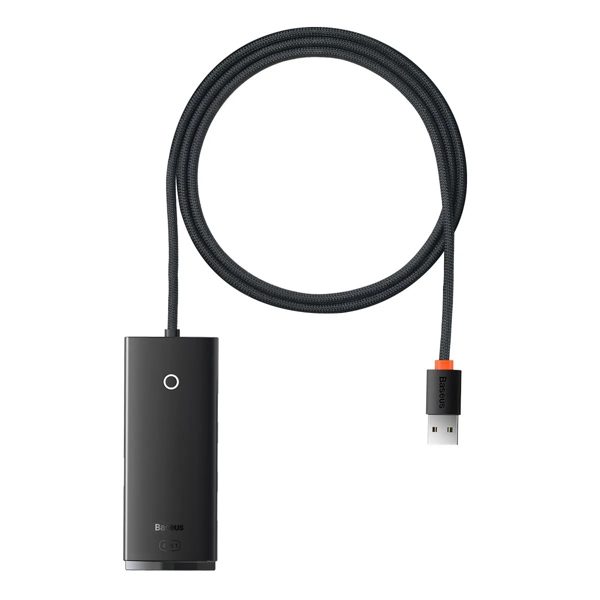USB-A – 4xUSB-A 3.0 5 Gb/s Lite sorozatú USB-elosztó adapter, fekete
