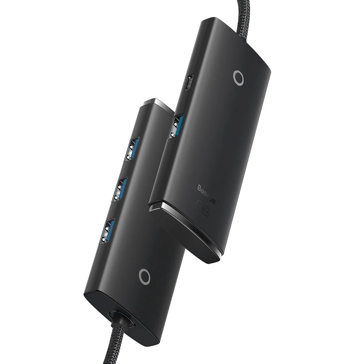 USB-A – 4xUSB-A 3.0 5 Gb/s Lite sorozatú USB-elosztó adapter, fekete 3