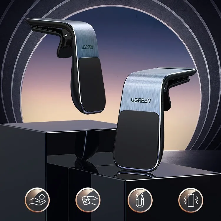 Magnetic car mount for air vent, silver 3