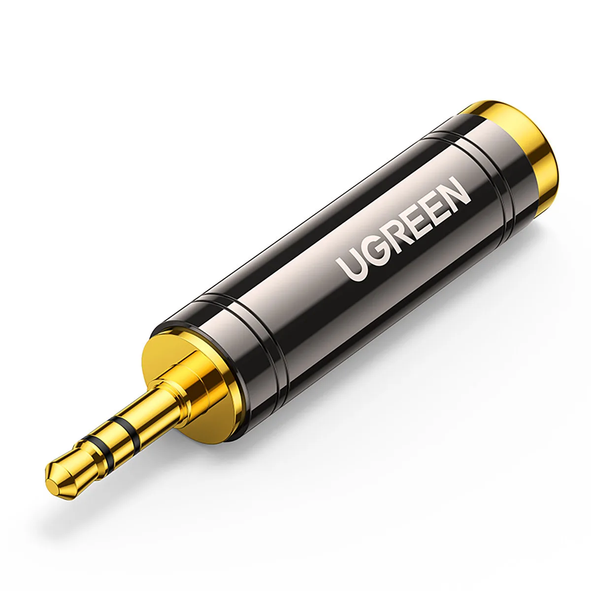 3,5 mm-es (hím) – 6,35 mm-es mini jack (nő) audio adapter, szürke