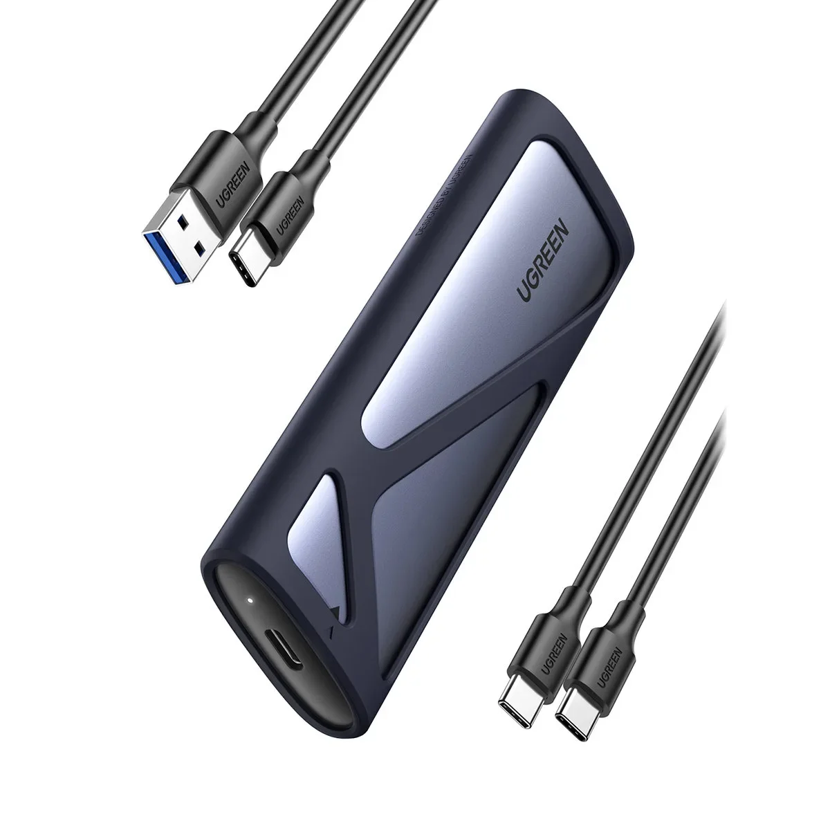 M.2 SSD-tok USB 3.2 Gen 2 SuperSpeed USB 10 Gbps csatlakozóval, szürke M.2 SSD-tok USB 3.2 Gen 2 SuperSpeed USB 10 Gbps csatlakozóval, szürke