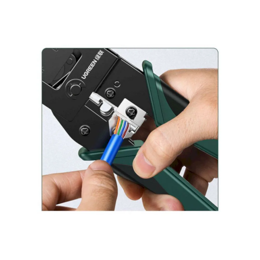 RJ45 csatlakozó préselő szerszám hálózati kábelekhez, zöld 3