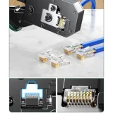 RJ45 csatlakozó préselő szerszám hálózati kábelekhez, zöld 4