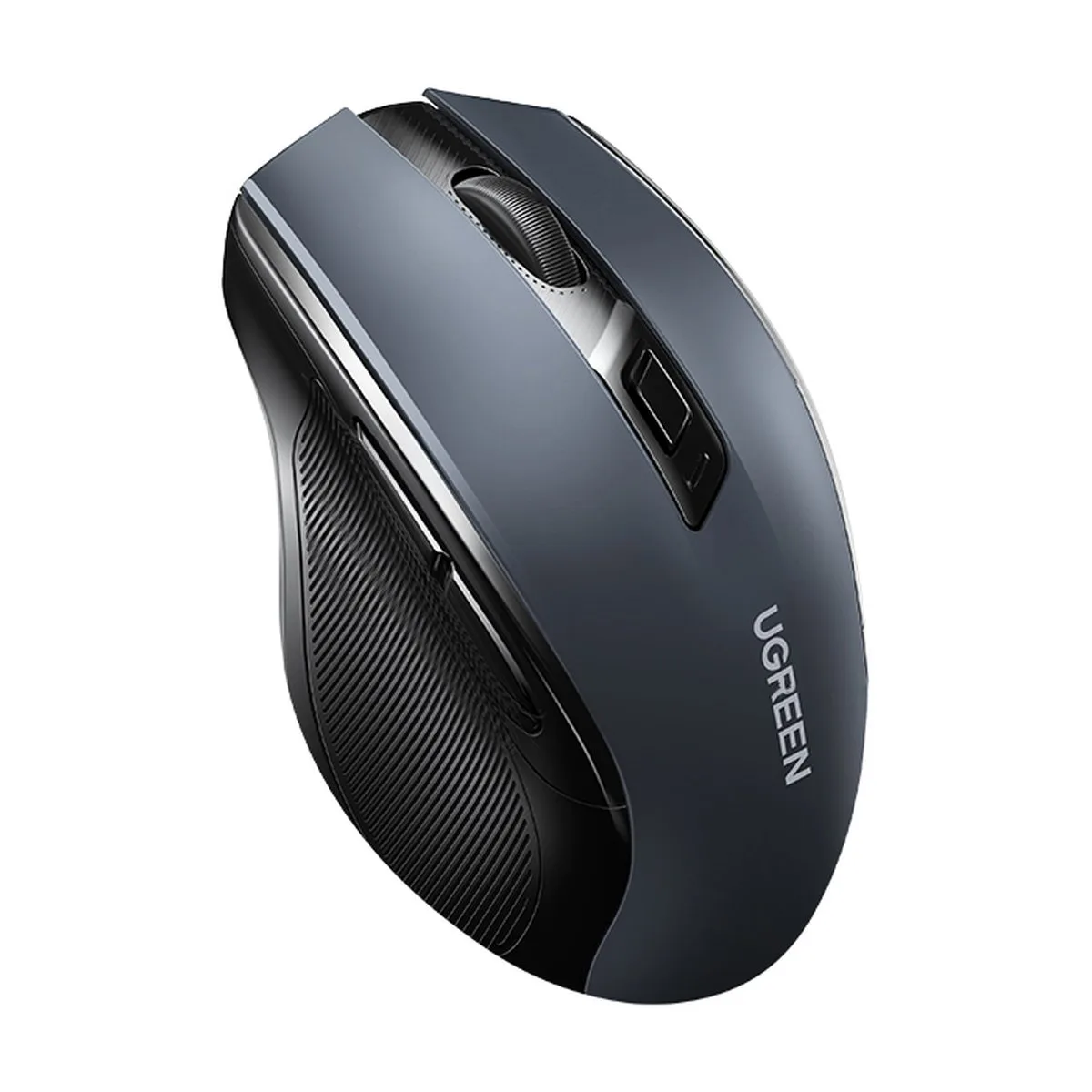 Ergonómikus, vezeték nélküli, optikai USB 2,4 GHz-es, 4000 DPI-s egér, fekete