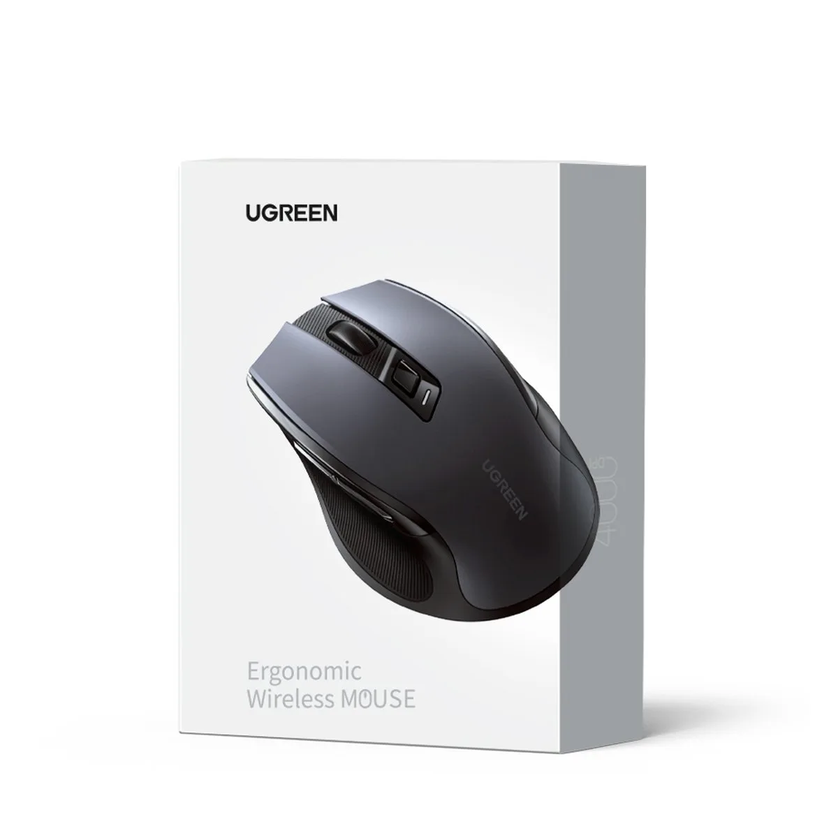 Ergonómikus, vezeték nélküli, optikai USB 2,4 GHz-es, 4000 DPI-s egér, fekete 5