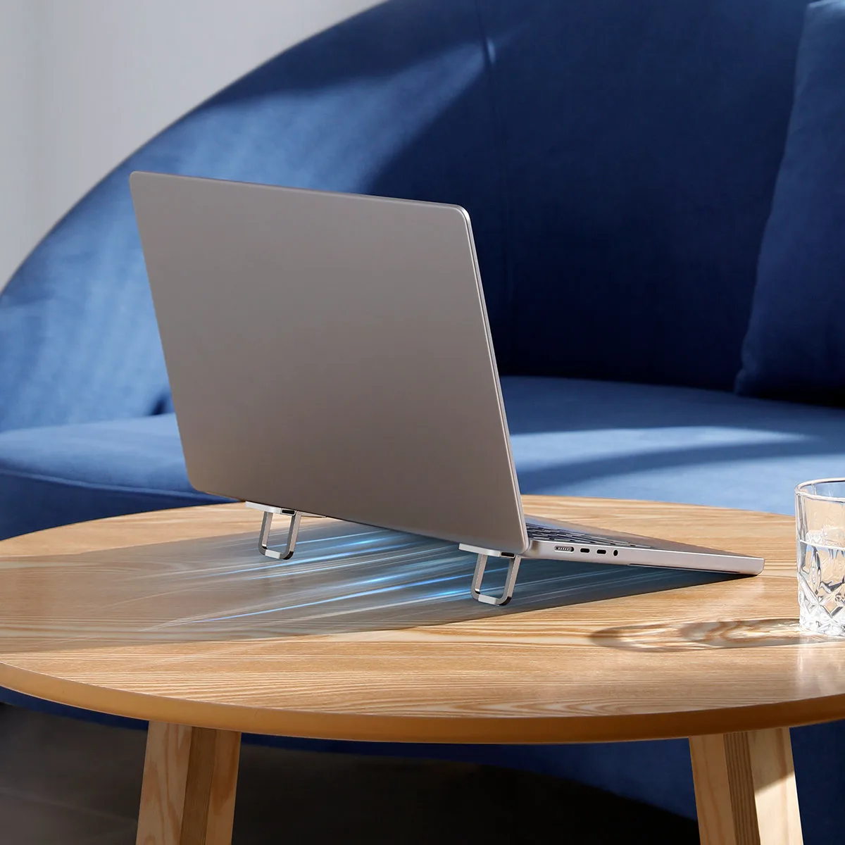 Adhesive, foldable laptop stands, 2 pcs., silver 4